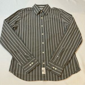 Ruehl No. 925 Gray Striped Button Down Shirt Men’s Large